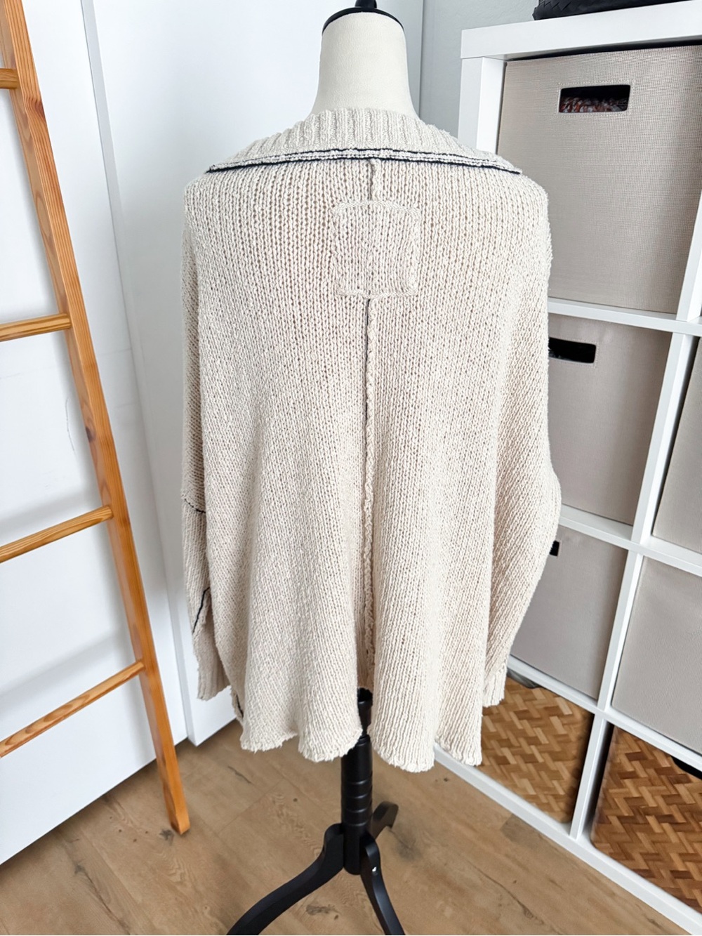Free People We The Free Morgan Cable Pullover Sweater Cream - Picture 6 of 16